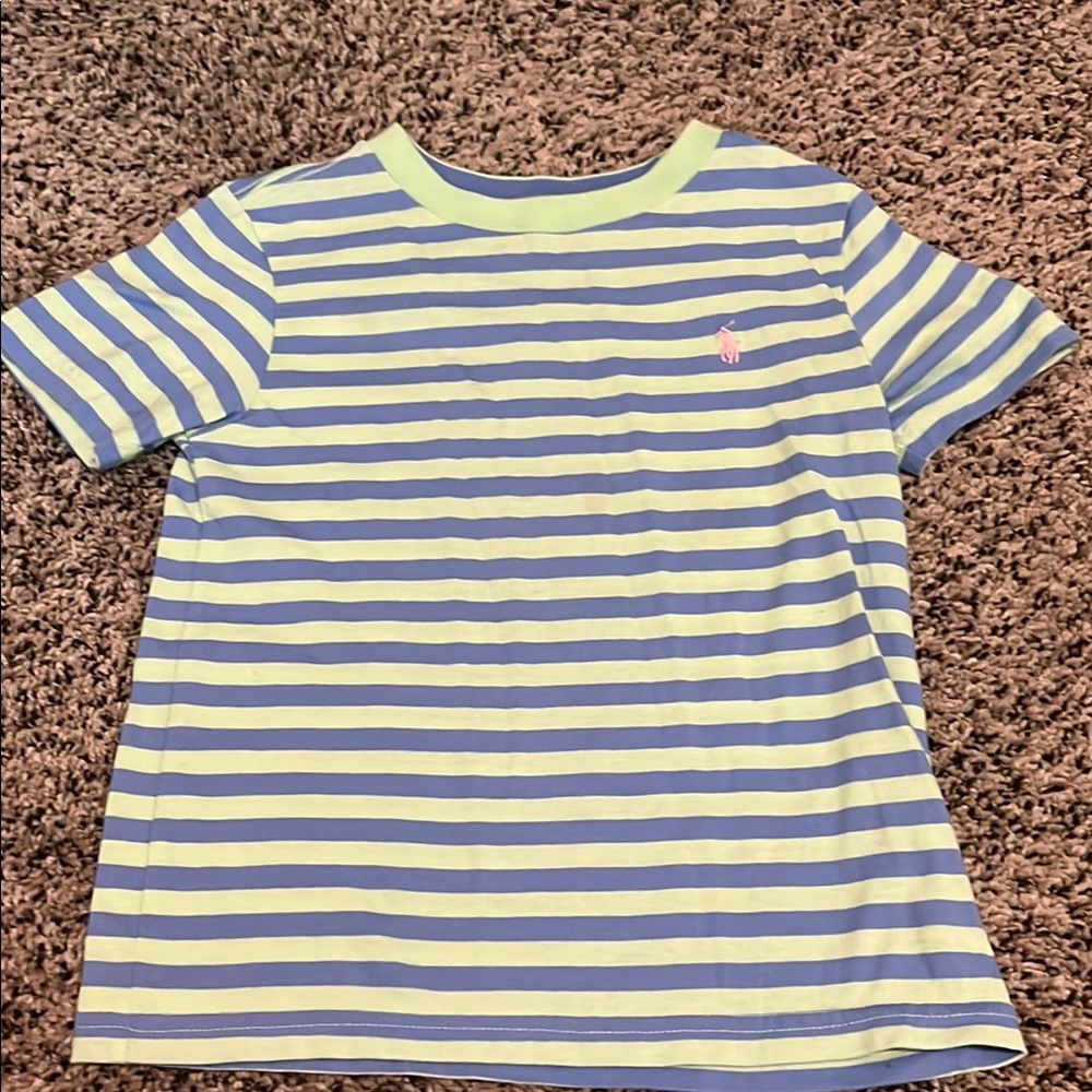 Polo by Ralph Lauren Blue and Green Short Sleeve Tee